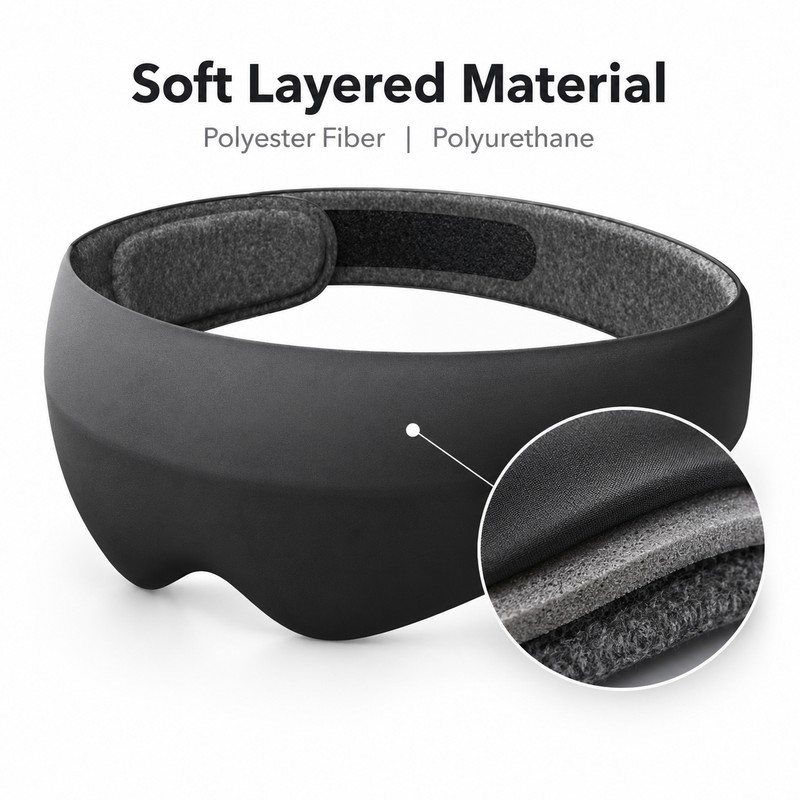 Blackout Eye Mask for Sleeping – Lightweight Light-Blocking Sleep Mask