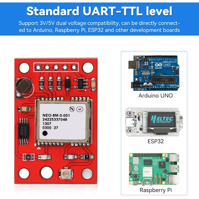 YELUFT 2pcs GY-NEO6MV2 NEO-6M GPS Module Flight Control Module Support