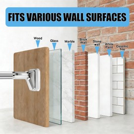 BKMAMLAB Silver Shower Curtain Rod 39 to 86 Inch,Heavy-Duty inner Lock Stainless Steel Telescopic Rod,1.2-Inch Diameter Bathroom Anti-Rust And anti-Slip Tension Rod Without Drilling,Convenient to Use
