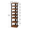 HOOBRO 8 Tiers Vertical Shoe Rack, Wooden Shoe Storage Organizer