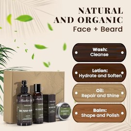 Set Cuidado Barba Estilo Macho Regalo Marzo Primavera Aire Libre Pascua Modelado