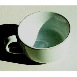 Deruta Italy White Majolica LG Jumbo Coffee Latte Tea Cider Soup Cup 14 Ounces