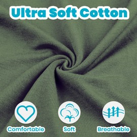 Newborn Baby Knotted Gown, Super Soft Silky Infant Long Sleeve Sleeper with Tie Bottom, Baby Girl and Boy Sleep Gown with Mittens, Bow, and Hat Set Army Green