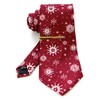 JEMYGINS Men's Christmas Tie and Tie Clip Set - m