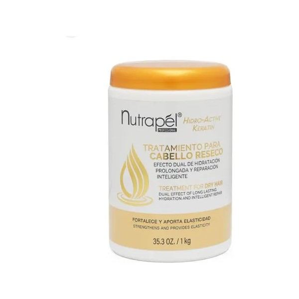 Nutrapel Tratamiento para Cabello Reseco HIdratación y Reparación con Keratina