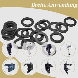 UANOFCN 307552 Pack of 20 Boat Transmission Housing Drain Plug Seals 3/8-16 Oil Drain Plug Washers for MerCruiser Z Drives & Mercury Evinude Tohatsu Outboard Motors Replace 12-19183