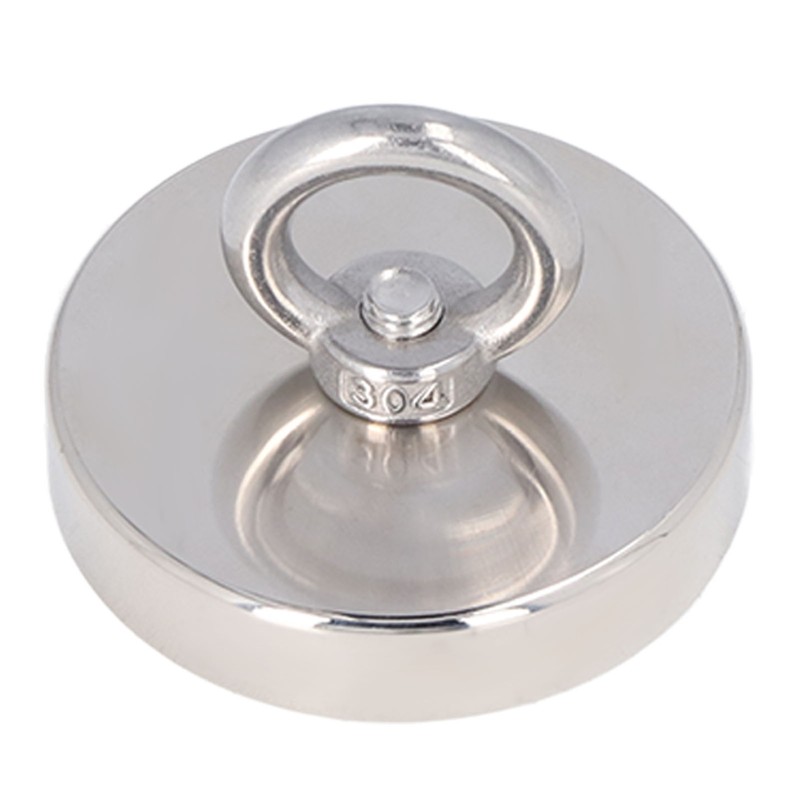 High Power Fishing Magnet NdFeB Stainless Steel Silver Neodymium Fishing