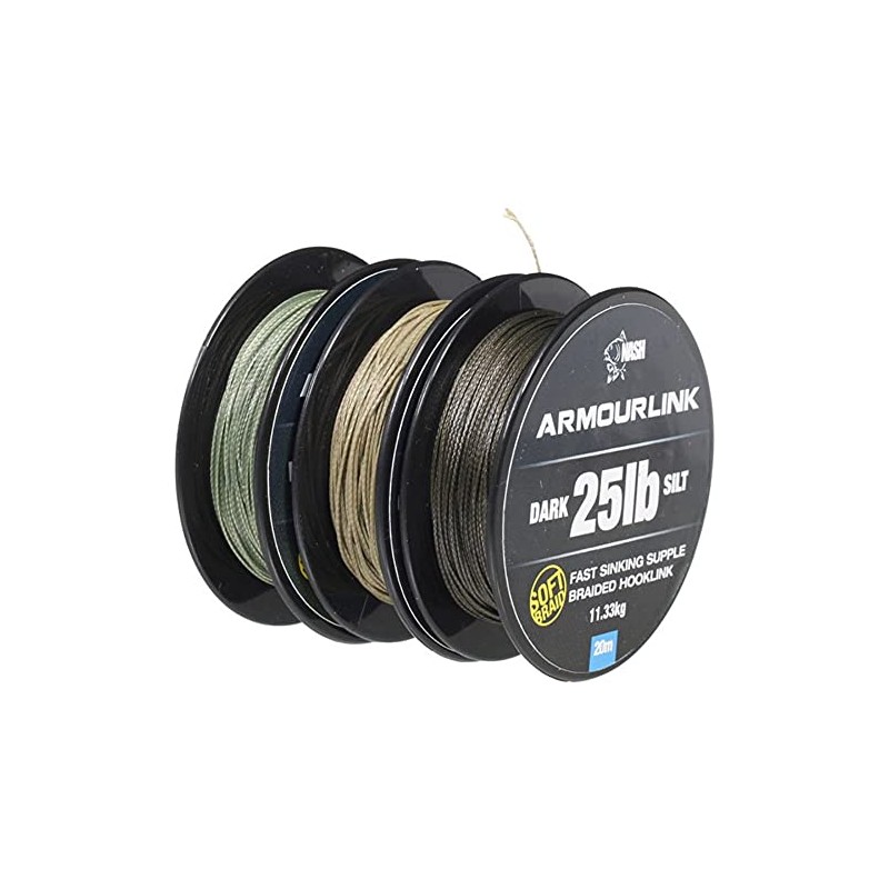 Nash Armourlink 20m Weed Green 20lb Vorfach Vorfachmaterial Karpfenvorfach
