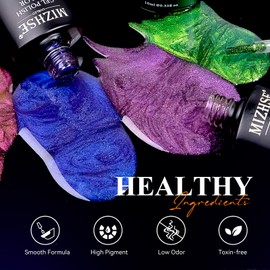 MIZHSE MIZHSE 9D Cat Eye Gel Nail Polish, Magnetic Cat Eye Gel Polish Set, 10ml*6 with 2 Magnets, Classic Colors Chameleon Magic Galaxy Effect Soak off Nail Art, Sparkle Stunning Gel Polish Gift for Women