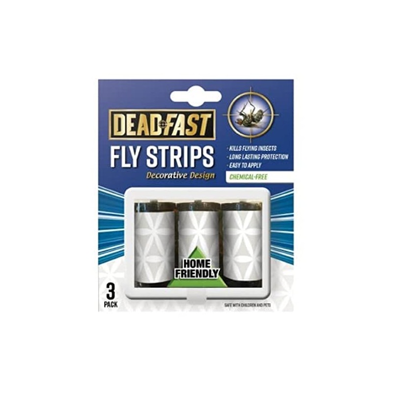 Deadfast 20300609 Decorative Fly Strips - 3 Pack,Blue