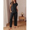Ekouaer Women's Pajama Sets Cap Sleeve Sleepwear Tops and Long