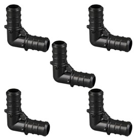 5 Pack TMKOOL Pex Fittings 1/2 inch 90 Degree Elbow Poly PPSU Barb Crimp Fittings ASTM F-2159 (5pcs 1/2" Elbow)