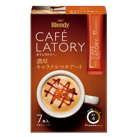 AGF Blendy Cafe Ratory, Thick Caramel Macchiato, 7 Bottles x 6 Boxes [Stick Coffee] 0.4 oz (11.5 g) (42)