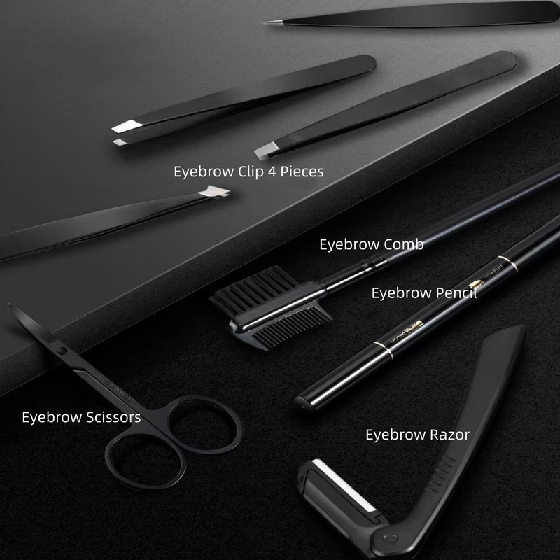 XFJSAK 8-piece eyebrow grooming set, professional eyebrow grooming set includes
