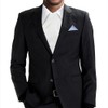 TigerTie Satin Pocket Square Plain Polyester 26 x 26 cm,