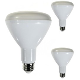 Diodesy- BR30 LED Flood Light Bulb 8W 650 Lumen E26 Medium Base 4000K Cool White for Interior Home Decor Kitchen Recessed Can Light Bulbs 120V 110° Beam Angle White Finish Pack of 3