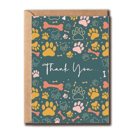 VLPGifts Thank You Card - Dog Thanks Card - Funny Grateful Card - Naughty Appreciate Card - Card For Pet Sitters, White