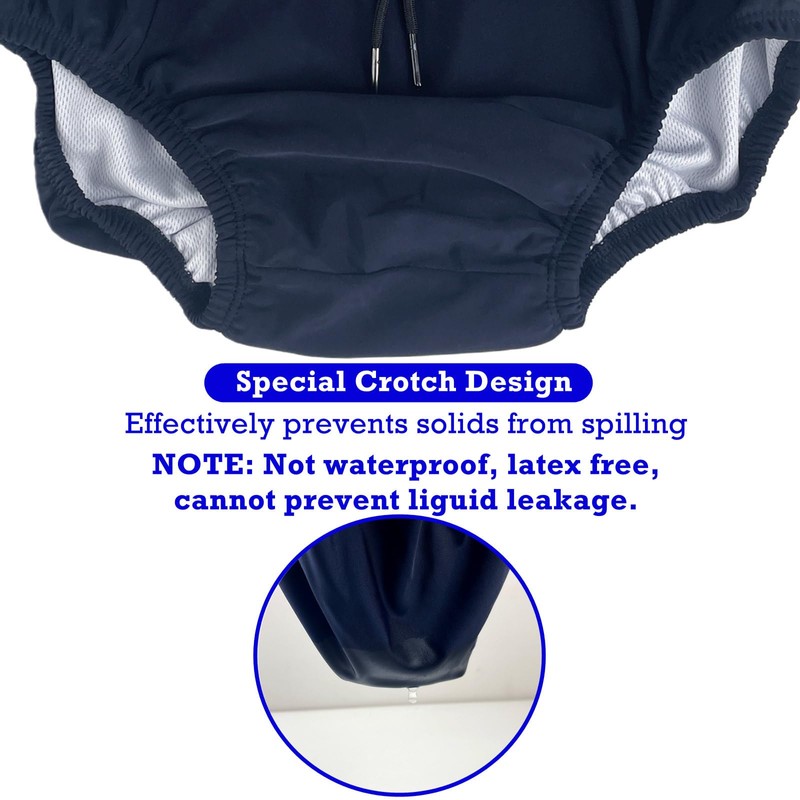 AQX Reusable Adult Swim Diapers Special Needs, Washable Cloth Diapers