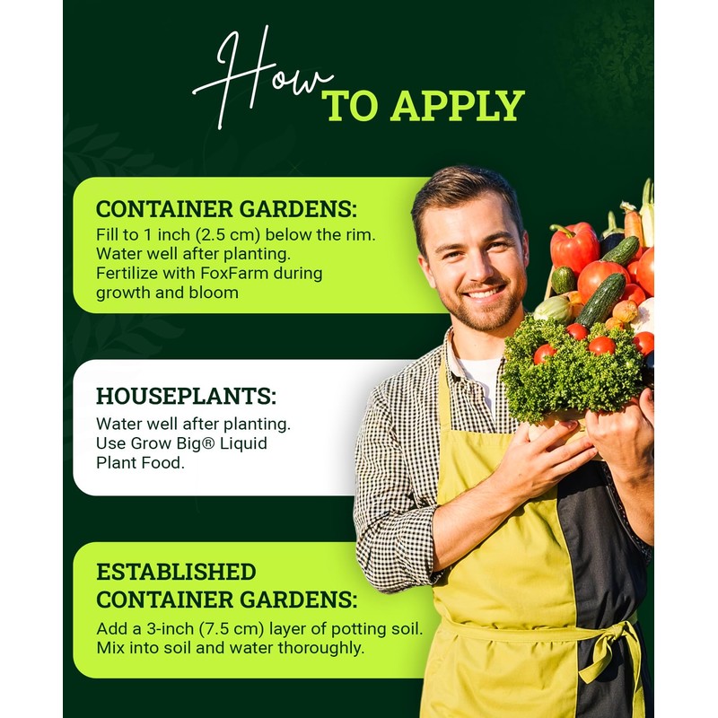 FoxFarm Happy Frog Potting Soil, 12qt – for Indoor/Outdoor Container