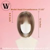 WIGYY Honey Brown Short Bob Wig with Bangs for White