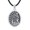 PARYFO 925 Sterling Silver St Christopher Medal Necklace for Men