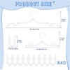 Sieral 40 Pcs Foldable Travel Hangers Plastic Portable Folding Clothes