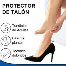 Taloneras de Gel para Mujer Hombre con Altura, Protectores de Talón, 2 Plantillas para Fascitis Plantar, Aliviar el Espolones Óseos y Dolor en el Talón de La Tendinitis de Aquiles, L