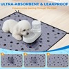Fostanfly Washable Pee Pads for Dogs, 2 Pack Reusable Super