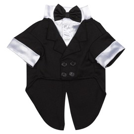 East Side Collection "Yappily Ever After" Groom's Tuxedo for Dogs, 8" XXS