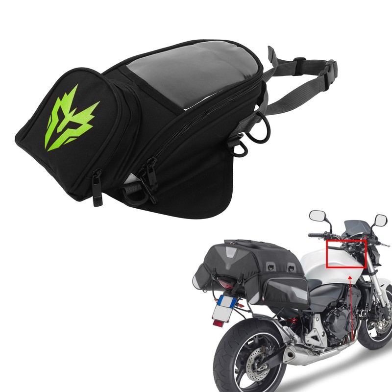 Motorcycle Fuel Tank Bag Touch Screen Function Adjustable Strap Waterproof