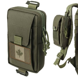 LIVANS Tactical Backpack Accessories Pouch, Molle Accessories Shoulder Strap Attachment Pouches Utility EDC Phone Pouch Sport