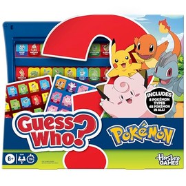 Hasbro Gaming Adivina Quién Edición Pokémon  48 Pokémon  Divertidos Juegos Familiares  2 Jugadores  15 Minutos Promedio  Edad A Partir de 6 años      