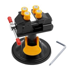 Mesee Mini Vice, Small Workbench Vice, Walnut Vise Tools, Universal Mini Drill Vise Suction Cup Carving Vise for DIY Craft Jewellery