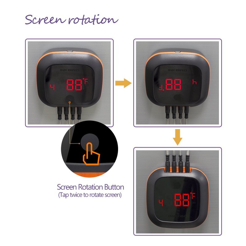 Inkbird IBT-4XS BBQ Thermometer Bluetooth Meat Thermometers, 150ft Wireless Meat