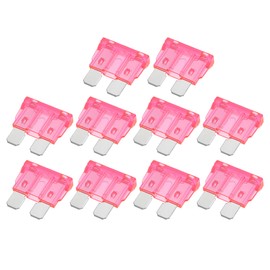 X AUTOHAUX 10pcs Blade Style Fuses 4A Blade Style Fuses Replacement for Automotive Car Boat Truck SUV RV Motorcycle Pink