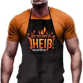 Shirtoo Cooking Apron as a Fun Gift for Men and Hobby Chefs for Birthday or Christmas (German Language Motif)