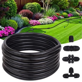 Inntop 40FT 1/2 Inch Drip Irrigation Tubing Extension Hose, 1/2" Main Line Watering Tube for Expanding Garden Irrigation Systems with 4pcs Quick Connector (No Drip Emitters No 1/4" Tubing）