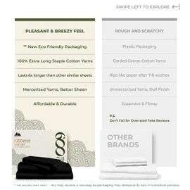 Mayfair Linen 100% Egyptian Cotton Sheets Full Size Bed Set - 4 PC 600 Thread Count Full Sheets Set Egyptian Cotton (Black), Extra Soft, Cooling, 16" Deep Pocket Sateen Weave Luxury Hotel Bedsheet