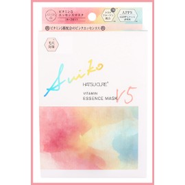 SUIKO Vitamin 5 Essence Mask, Vitamin Blended, Fruit Extract, Light Transparent Skin, Pore Care, Moisturizing, Premium Treatment Mask