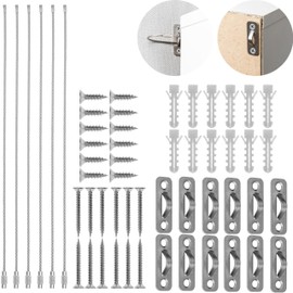 6 Pack Screw On Shelves Dresser Cupboard Tilt Lock Easy Activate/Disable Metal Toddler Pet Set Fixings Furniture Tilt Protector