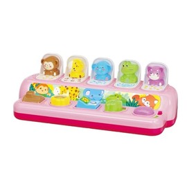 Duchong Interactive Pop Up Toys, Montessori Cause and Effect Toys for 1 Year Old Boy Girl-Pink