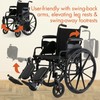 Caring Lightweight Wheelchair for Adults – Swing-Back Desk-Length Arms, Elevating