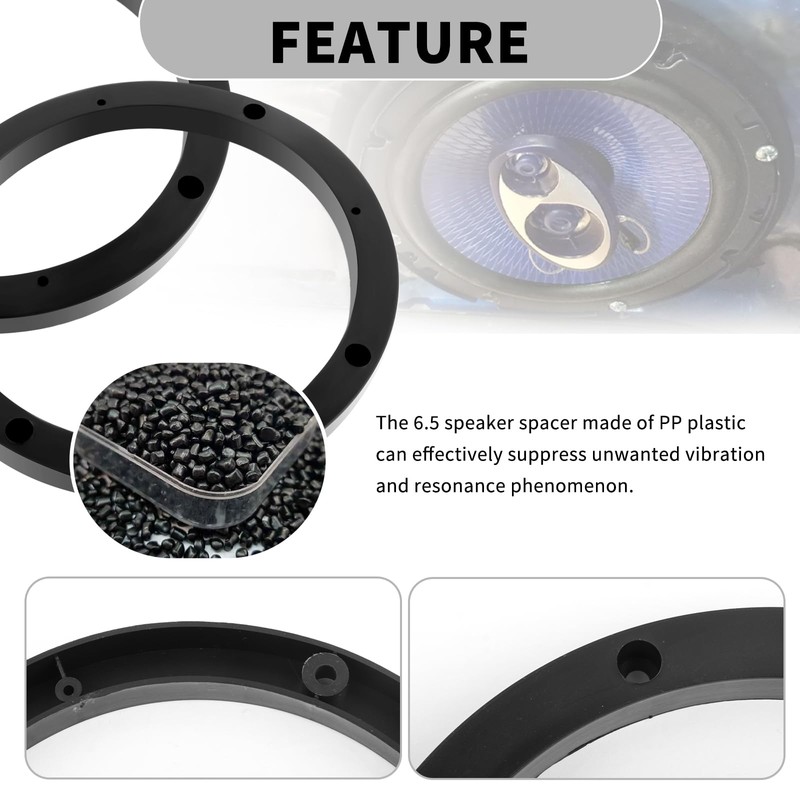 wedfish 2PCS 6.5 Speaker Spacer Enhance Sound Quality,No Cutting and