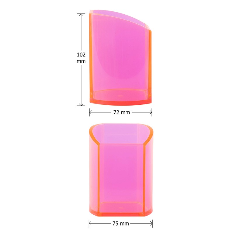 OSCO Neon Acrylic Curved Pen Pot | Pencil Holder |