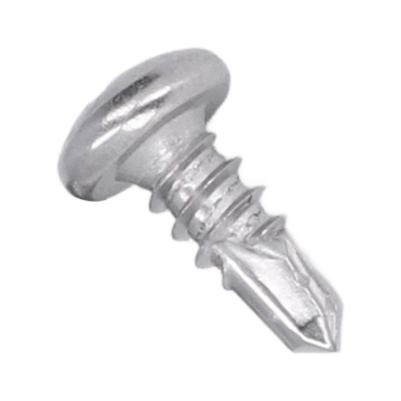 200Pcs Self Drilling Screw Stainless Steel Round Head M4.8x13 Fastener