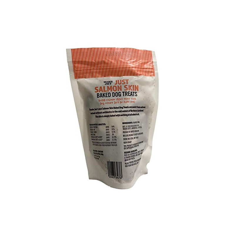 Trader Joe's Just Salmon Skin Baked Dog Treats 2oz -Pack
