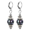 Greendou Fashion Jewelry 12mm Tahitian Black Peacock Sea Shell Pearl