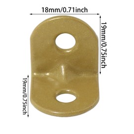 Heyous 20PCS Furniture Corner Brace Hooks Fasteners Mini Brackets Gold Iron Wall Mount Corner L Bracket with Screws 0.75 Inch x 0.75 Inch for Cabinet Closet Chair and Table