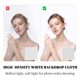 BEIYANG 10 X10 FT White Backdrop Screen for Photography, White Background Cloth for Soft Light, White Backdrop Curtain for Portrait Product Photoshoot Screen Video Recording Parties