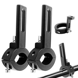 Pacify Motorcycle Headlight Stay, Set of 2, No Drilling Required, Easy Installation, Fog Lamp Stay, Bracket, Auxiliary Light, Headlight, Work Light, Fixture, Universal Purpose (A: Φ0.9 - 1.4 inches